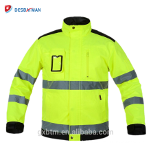 Chaquetas de invierno de alta visibilidad de OEM Chaqueta reflectante de trabajo Workwear de alta visibilidad